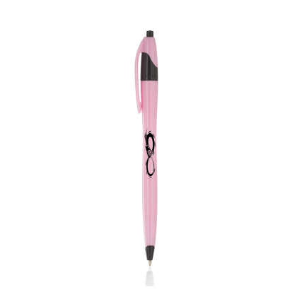 Custom Accent Click Action Pens - Pink 