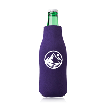 Custom Zipper Beer Bottle Insulators - Purple