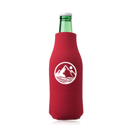 Custom Zipper Beer Bottle Insulators - Red