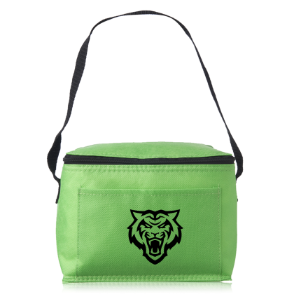 Custom Zipper Top Insulated Lunch Bags - Lime Green 