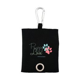 Custom Doggie Bag Pouch - Black
