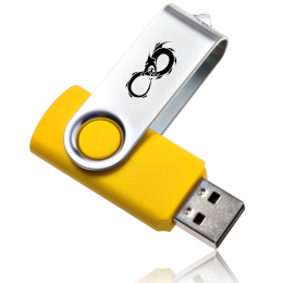 Custom 8GB Swivel USB Flash Drives - Yellow