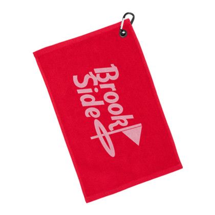 Custom 18" x 11" Junior Colored Golf Towels - Red