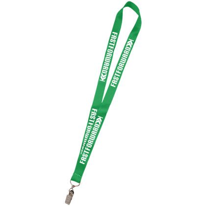 Custom 0.75" USA Made Dye Sublimation Lanyards - Lime Green 