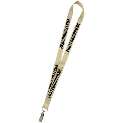 Custom 0.75" USA Made Dye Sublimation Lanyards - Tan 