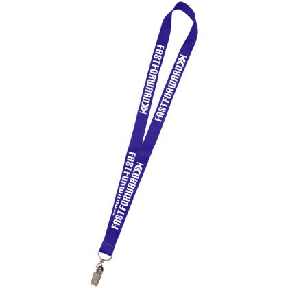 Custom 0.75" USA Made Dye Sublimation Lanyards - Royal Blue 
