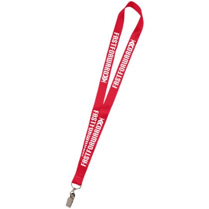 Custom 0.75" USA Made Dye Sublimation Lanyards - Red