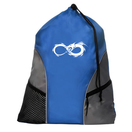 Custom Sporter Drawstring Backpacks - Blue