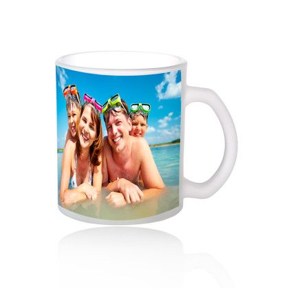Custom 11.5 oz. Full Color Frosted Glass Coffee Mugs - Frosted Custom 11.5 oz. Full Color Frosted Glass Coffee Mugs - Frosted