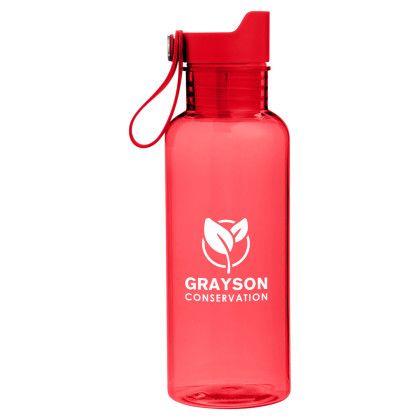 Custom Threadfast Epic 20oz Click Recycled PET Water Bottle - Red 