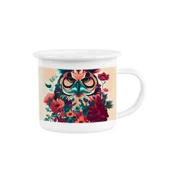 Custom 12 oz Fine Stainless Steel White Rim Cups - White