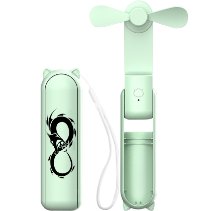 Custom 1500mAh Handheld Fan and Powerbank - Green 