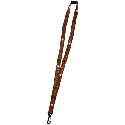 Custom 36" Dye Sublimation Lanyards with Safety Breakaway - Brown 