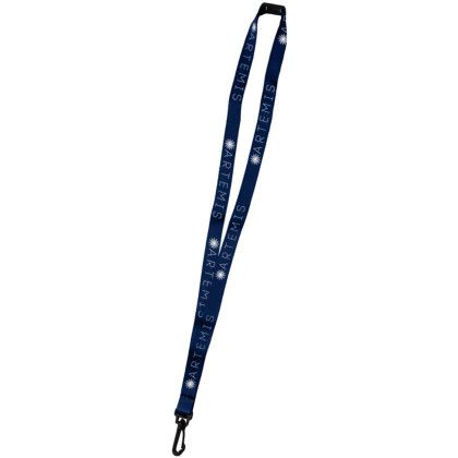 Custom 36" Dye Sublimation Lanyards with Safety Breakaway - Navy Blue 
