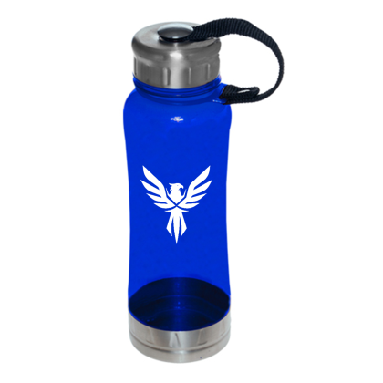 Custom 23 oz Sports Bottles with Twist Lid - Blue 