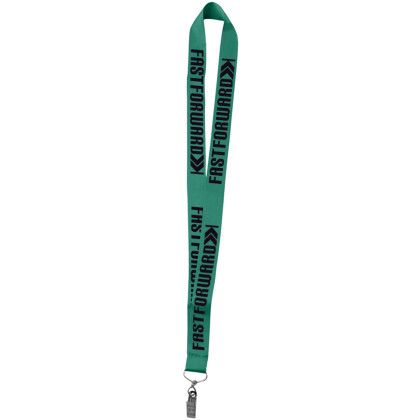 Custom 1 Inch Polyester Silkscreen Lanyard - Green