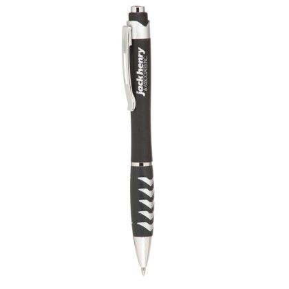 Custom Racetrack Ballpoint Pens - Silver