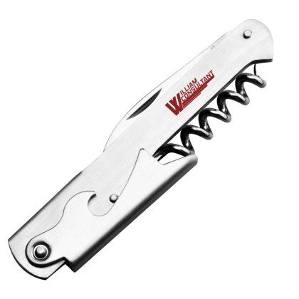 Custom Stainless Steel Wine Bottle Openers - Silver 