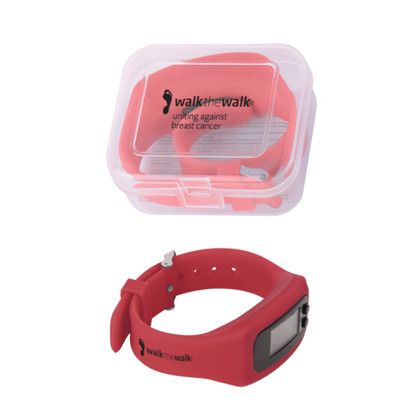 Custom Pedometer Watch - Red
