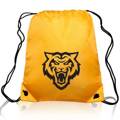 Custom Classic Polyester Drawstring Bags - Yellow