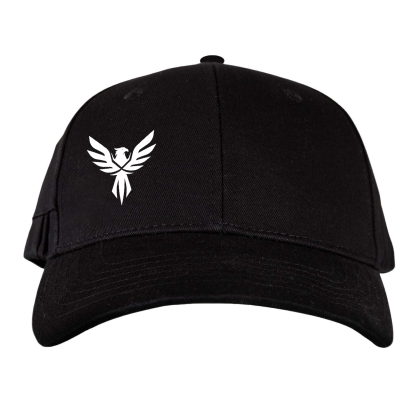 Custom Wolverine Pencil Sleeve 6 Panel Cap - Black Front View