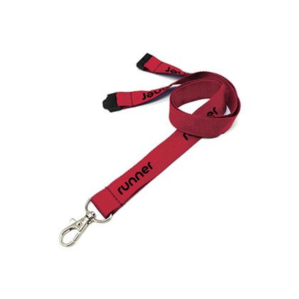 Custom 0.75" Polyester Lanyard with Safety Breakaway - Maroon 