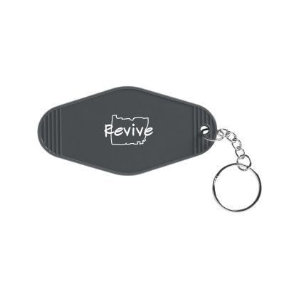 Custom Recycled ABS Motel Keychain - Summit Gray 