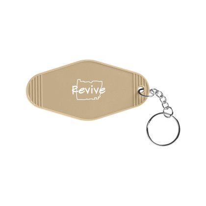 Custom Recycled ABS Motel Keychain - Summit Sand 