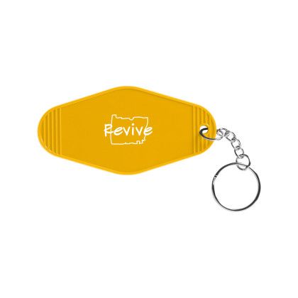 Custom Recycled ABS Motel Keychain - Summit Yellow