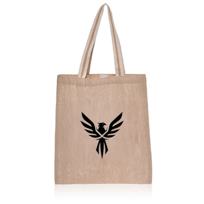 Custom Casual Juco Tote Bags - Natural