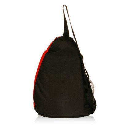 Custom Sling Shot Backpacks - Red Back View