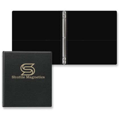 Custom 1/2" Signature Round Ring Binder - Black