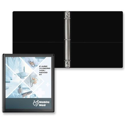 Custom 1" Entrapment Round Ring Binder - Black