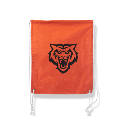 Custom Cotton Drawstring Tote Bags - Orange Custom Cotton Drawstring Tote Bags - Orange