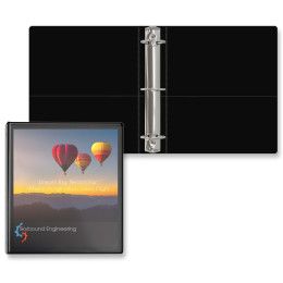 Custom 2" Entrapment Round Ring Binder - Black