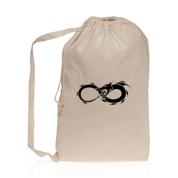 Custom Collegiate Natural Cotton Laundry Bags - Natural