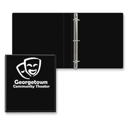Custom 1" Express Angle D Ring Binder - Black