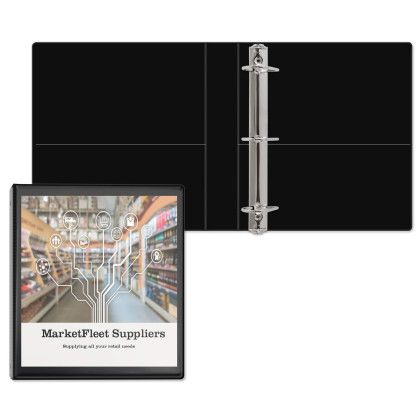 Custom 1 1/2" Entrapment Angle D Ring Binder - Black