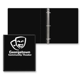 Custom 1" Express Angle D Ring Binder - Black