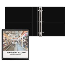 Custom 1 1/2" Entrapment Angle D Ring Binder - Black
