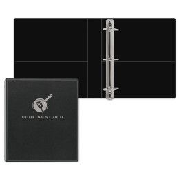 Custom 1-1/2" Signature Angle D Ring Binder - Black
