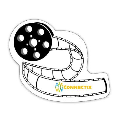 Custom Film Reel Shaped NoteKeeper Magnet 35 Mil - 5.26" x 4.31" - Custom Film Reel Shaped NoteKeeper Magnet 35 Mil - 5.26" x 4.31" -