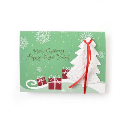 Custom Premium Ornament Cards With Seed Paper Shapes - Design H