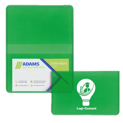 Custom Translucent Vinyl Business Card Case - Translucent Green