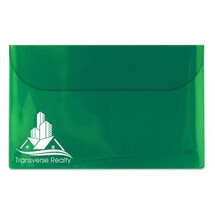 Custom Translucent Vinyl Legal Sized Portfolios - Translucent Green