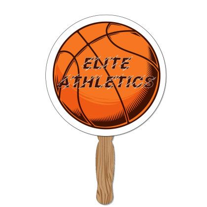 Custom Circle Hand Held Paper Fans 