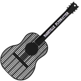 Custom Large Guitar Fly Swatter - Black