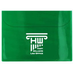 Custom Translucent Vinyl Large Legal Sized Portfolio - Translucent Green
