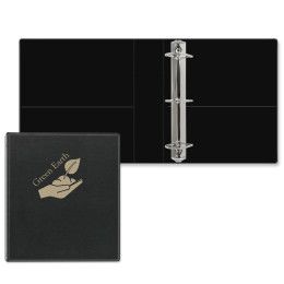 Custom 2" Signature Angle D Ring Binder - Black 