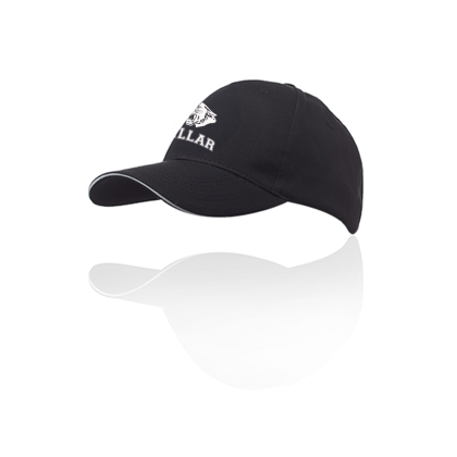 Custom Ace 6 Panel Structured Baseball Caps - Black